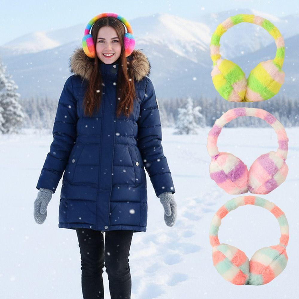 Cache-oreilles Chauds d'Hiver Protection Oreilles Oreillettes Moelleuses Oreillettes en Peluche Douce Pour Femmes Hommes Extérieur