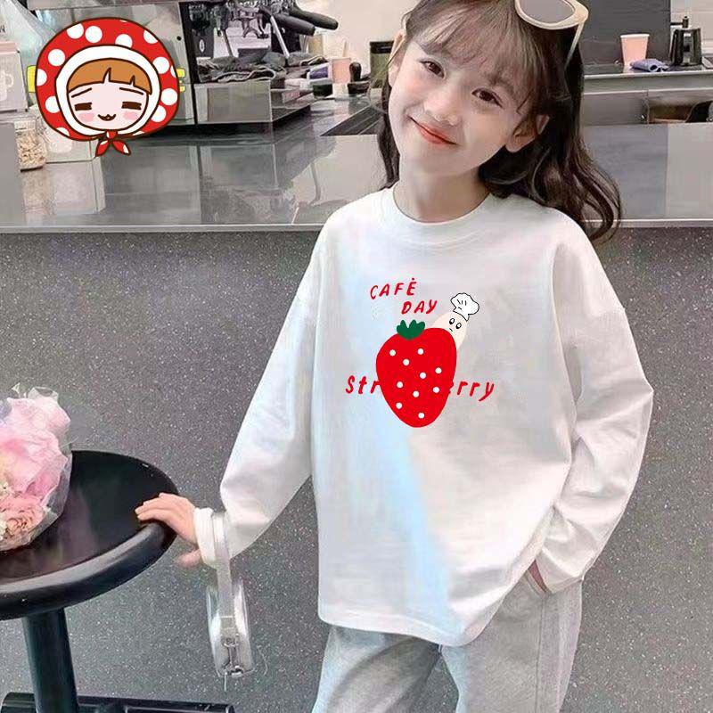 2024 Spring/Autumn Kids' Long Sleeve Pure Cotton Cartoon Top