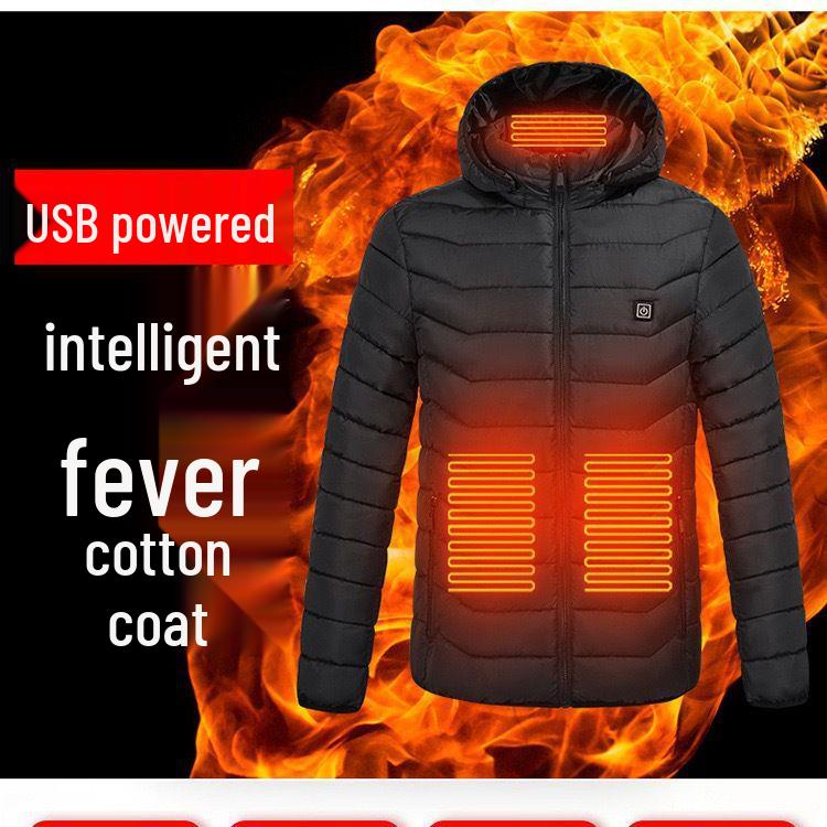 Smart Heated Cotton Jacket - Cold-Proof, Temperature-Controlled