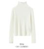 Lekasha Women's 100% Pure Cashmere Ribbed High Collar Knit Sweater
