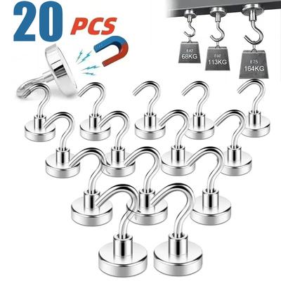 10 STÜCKE Starke Magnethaken Mehrzweck-Aufbewahrungshaken Home Kitchen Bar Key Universalhaken Badezimmer Kleiderbügel