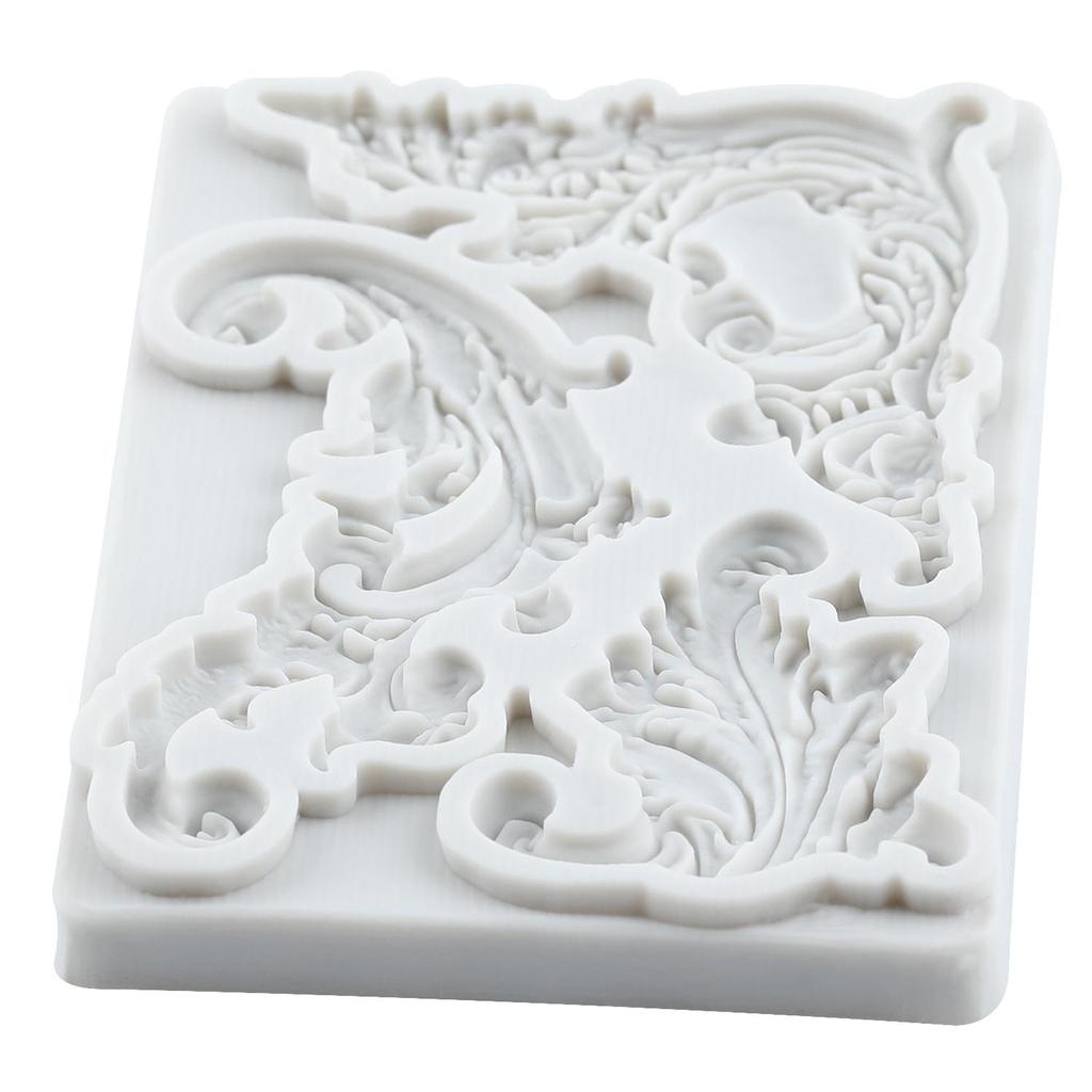 Baroque Silicone Molds Curlicues Scroll Lace Fondant Mold Cake Decorating Tools Cupcake Topper Candy Chocolate Gumpaste Mold