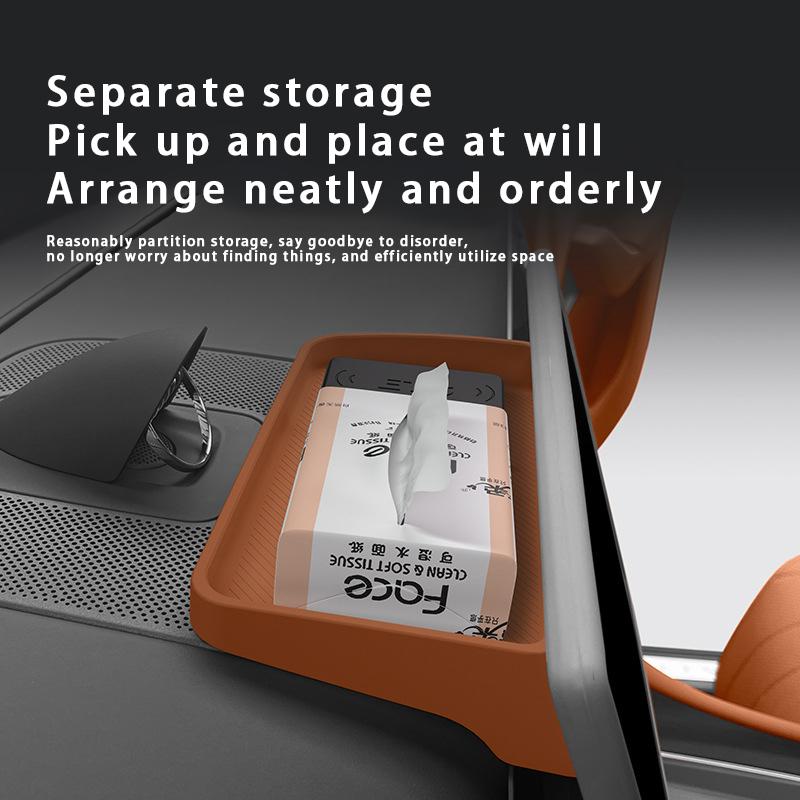 Central Control Navigation Behind Screen Storage Box Dashboard Organizer Non-slip Tray Car Accessories For AITO M7 SERES 7 2026