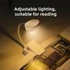1 White LED Clip On Book Light, Three Color Temperatures, Adjustable Brightness, Mini Lightweight Bedside Reading Light, Perfect for Work, and Study