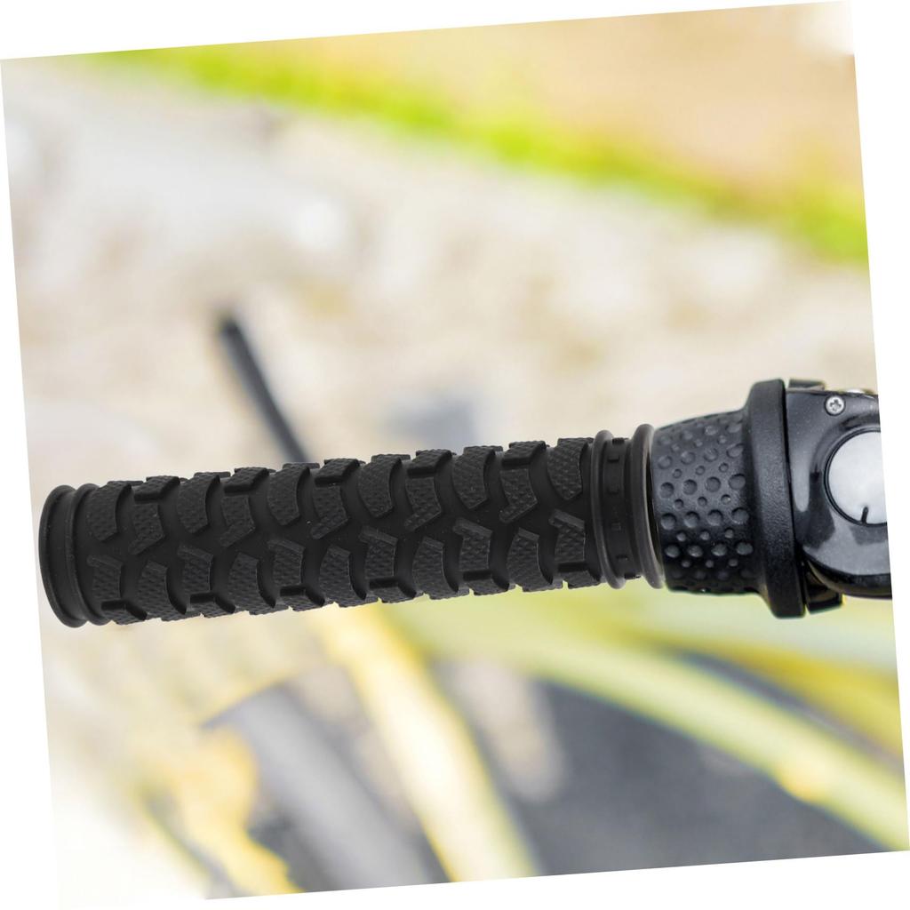 TENDYCOCO 2 PCS Anti-Slip Silicone Handle Grips for Bicycle Mountain Bike Lock-on Design Weather Resistant Improve Grip