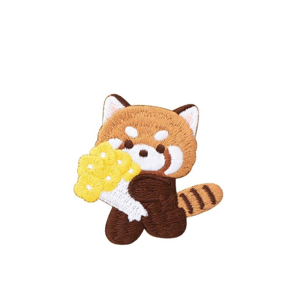 Apparel Lesser Panda Red Panda Patches Cartoon Self-adhesive Embroideried Badges Cute DIY Clothes Sticker Phone Case