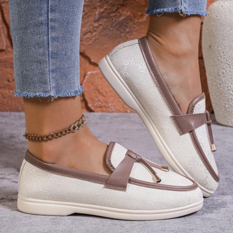 

Мода 2024 Новая весна-лето Женские лоферы Удобные женские модные туфли на плоской подошве Повседневные туфли для ходьбы на мягкой подошве Zapatos De Mujer 36 белый