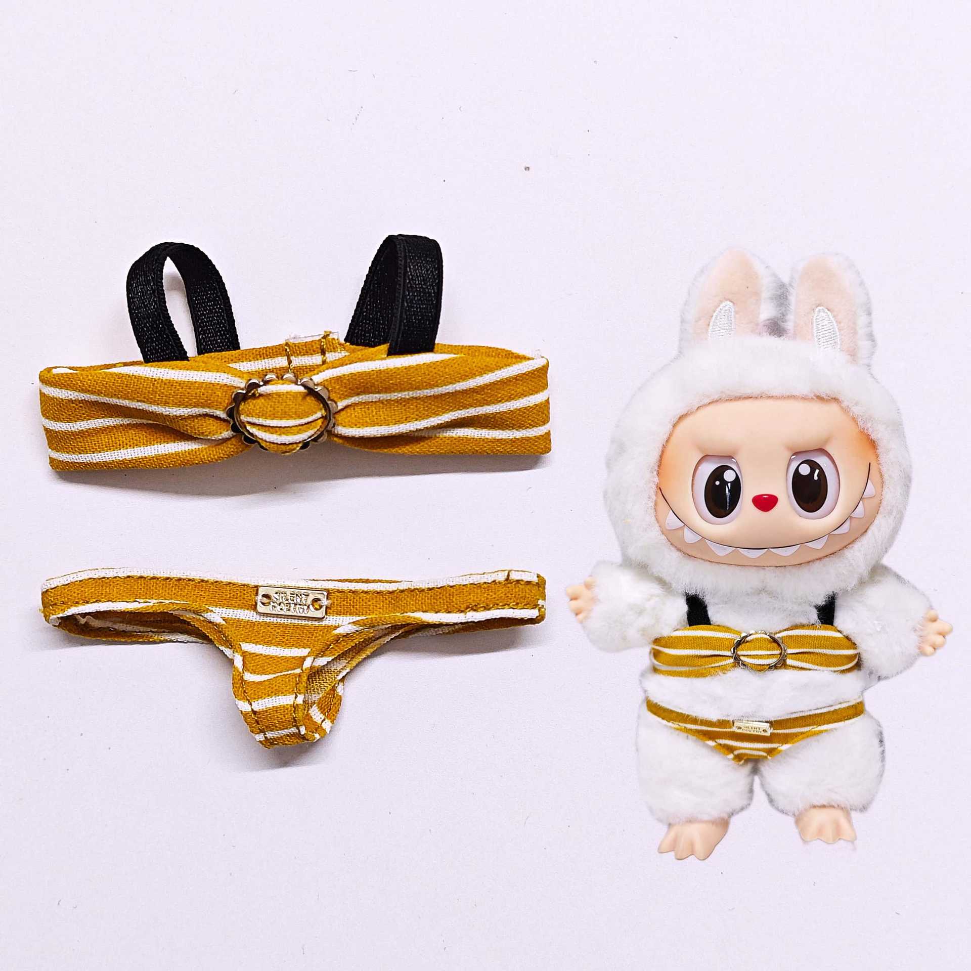 

Only Baby Clothes] New Labubu Baby Clothes Labubu Fashionable Sexy Bikini Set Doll Swimsuit baby clothes only, excluding dolls