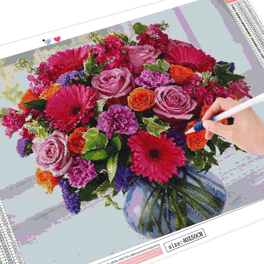 

HUACAN 5D алмазная живопись цветок в горшке полный квадратный горный хрусталь картина вышивка распродажа Алмазная мозаика вышивка крестом домашний декор Full Square 20*30 cm