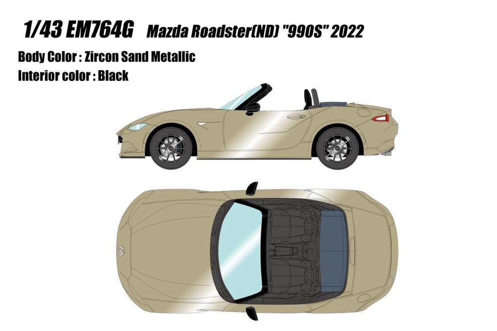 Makeup EIDOLON Mazda Roadster 990S 2022 Zircon Sand Metallic Finished Model 1/43 (ND)