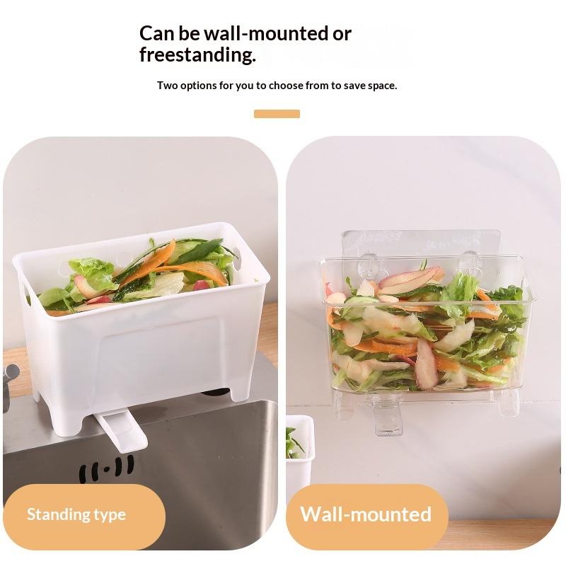 Table Top Trash Can Mini Home Kitchen Waste Storage Box Sink Drain Basket Dry Wet Separation Filtration Magical
