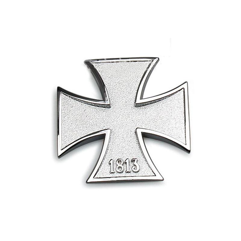 1pcs 3D Metal Altese Cross 1813 Emblem Decal Side Fender Rear Trunk Badge Sticker Are Applicable To Auto Motorcycle Pickup Truck SUV