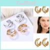 Circle Asymmetrical Popular Earrings For Women Modern Geometric Alloy Design
