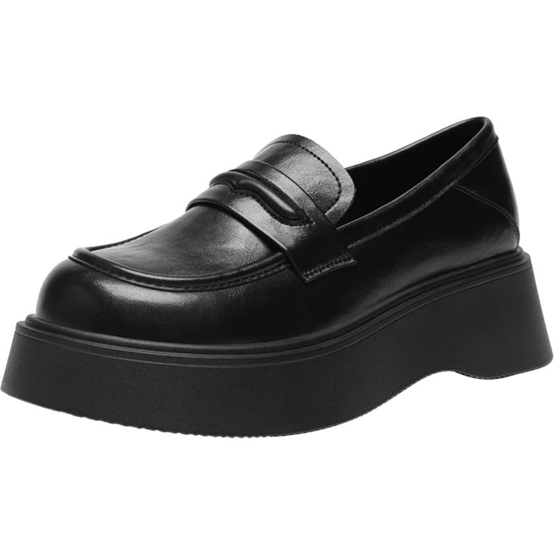 ZHR Women s Classic College Style Thick-Soled Loafers KN62 35