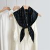 New Cotton Triangle Scarf Korean Version Spring and Summer Versatile Small Headscarf Accessories Literary and Retro Scarf Decoration with Silk Scarf
