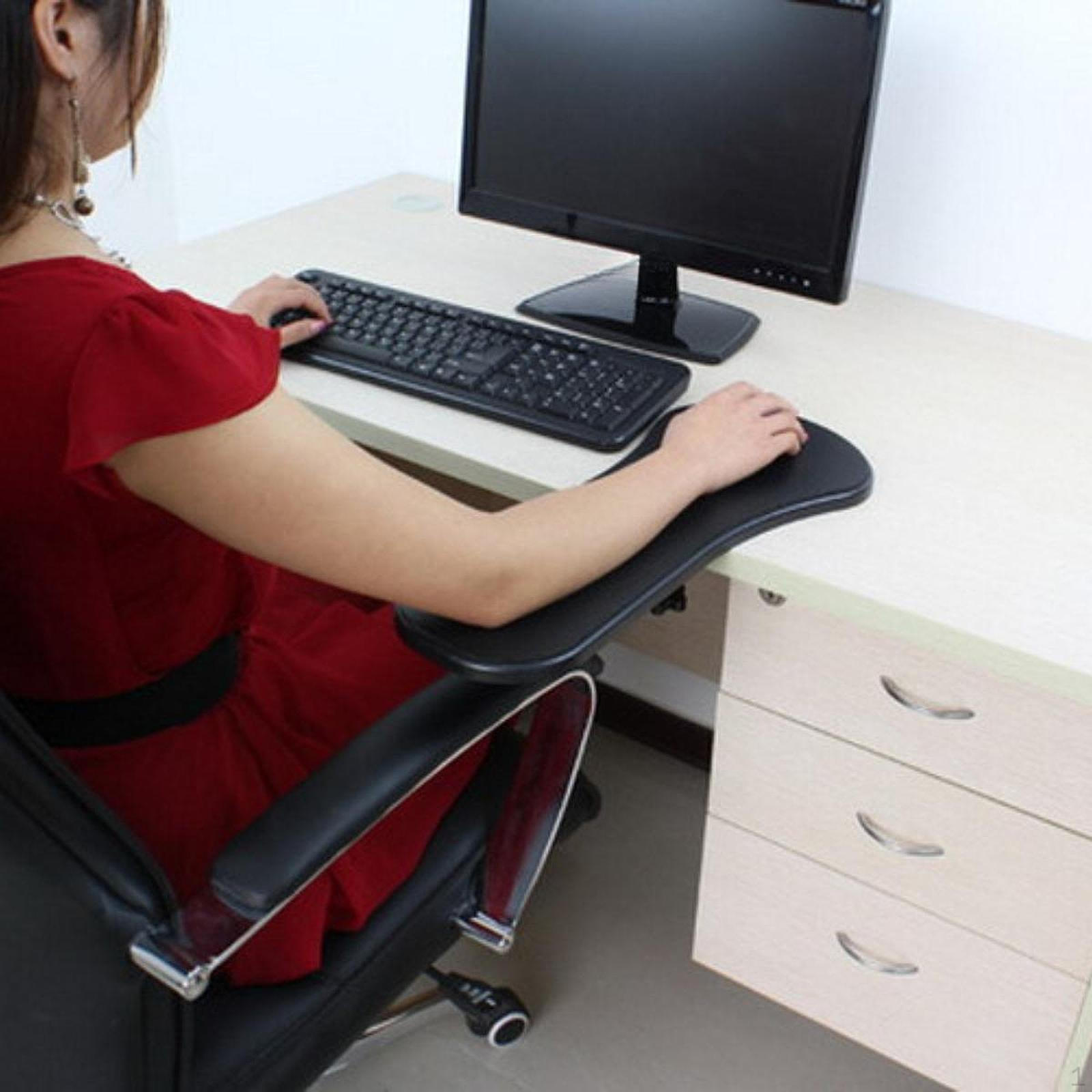

Arm Rest Support for Desk Extend Tray Black Comfortable Chair Mousepad Pad