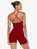 European & American Nude Feel Strap Yoga Set: Tummy Control & Hip Lift Cami with Tight-Fit Sports Pants