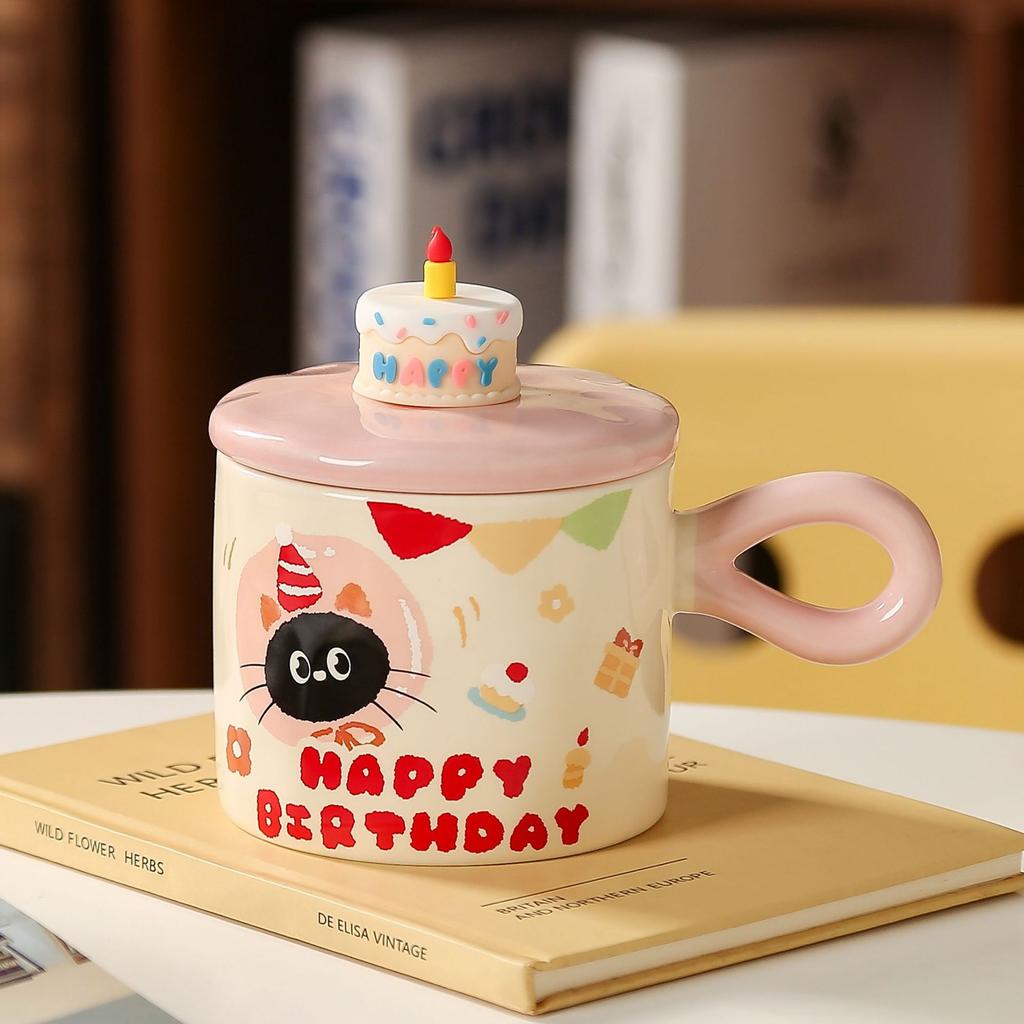 Girls' Heart Birthday Gift Cake Cup Girl Cute Cat Gift Box for Boyfriend Girlfriend Sister