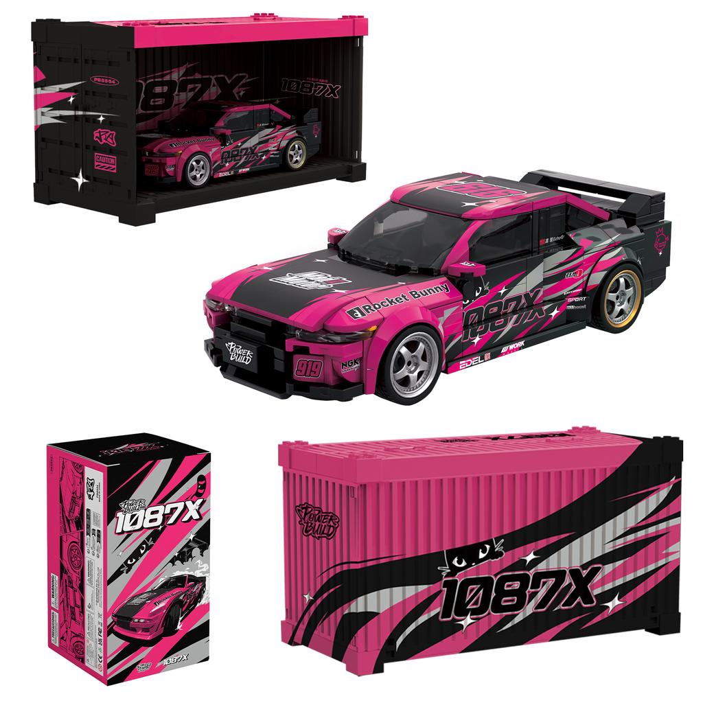 MOC PB Technical Speed Champion MX5 Racing Car Model Camper Container Building Block Brick Assembly Toys Kids Xmas Gift