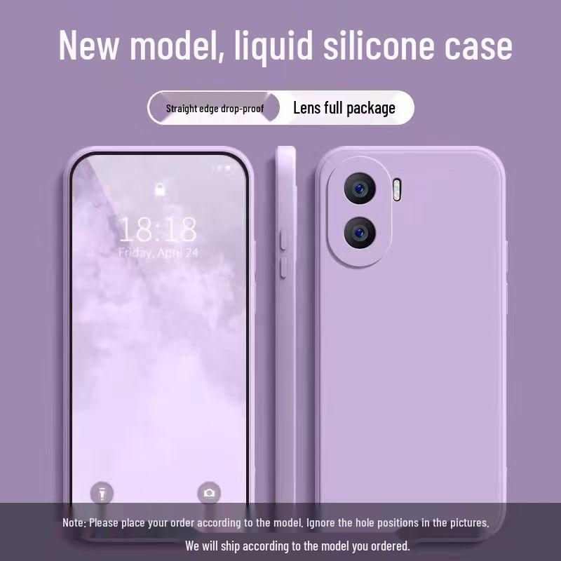 Honor X40i Solid Color Liquid Case: Full-Coverage, Anti-Fall, Soft Shell