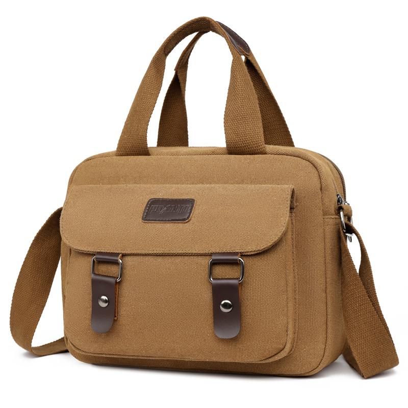 Retro Canvas Messenger Bag for Men – Oversized Crossbody Sling with Anti-Theft Pocket, Perfect for Business Trips & Hiking