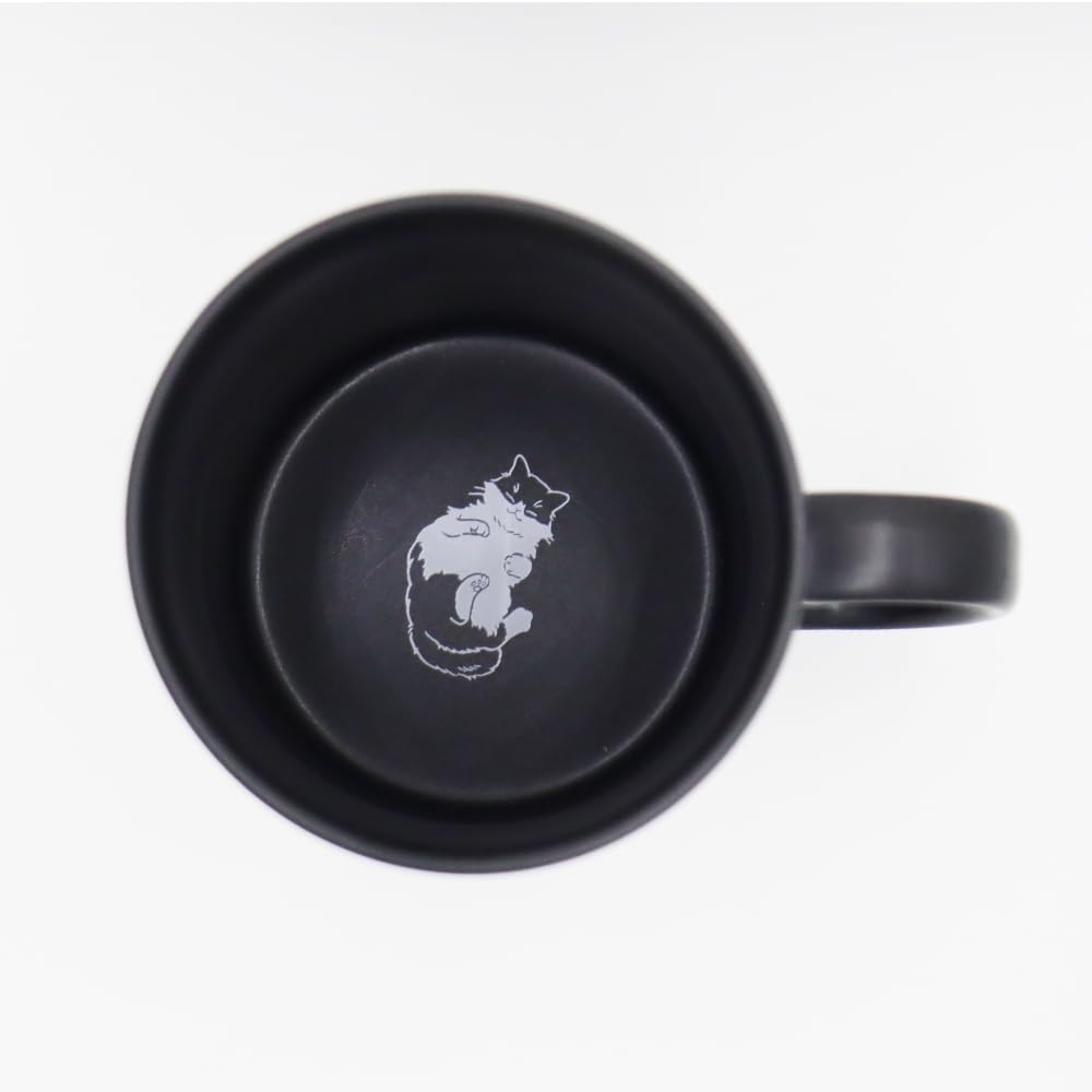 yuzuco Mug 360ml Shiba Inu Cat Cute Large Capacity Gift Present Made in Japan Handmade by Craftsmen (Cat)