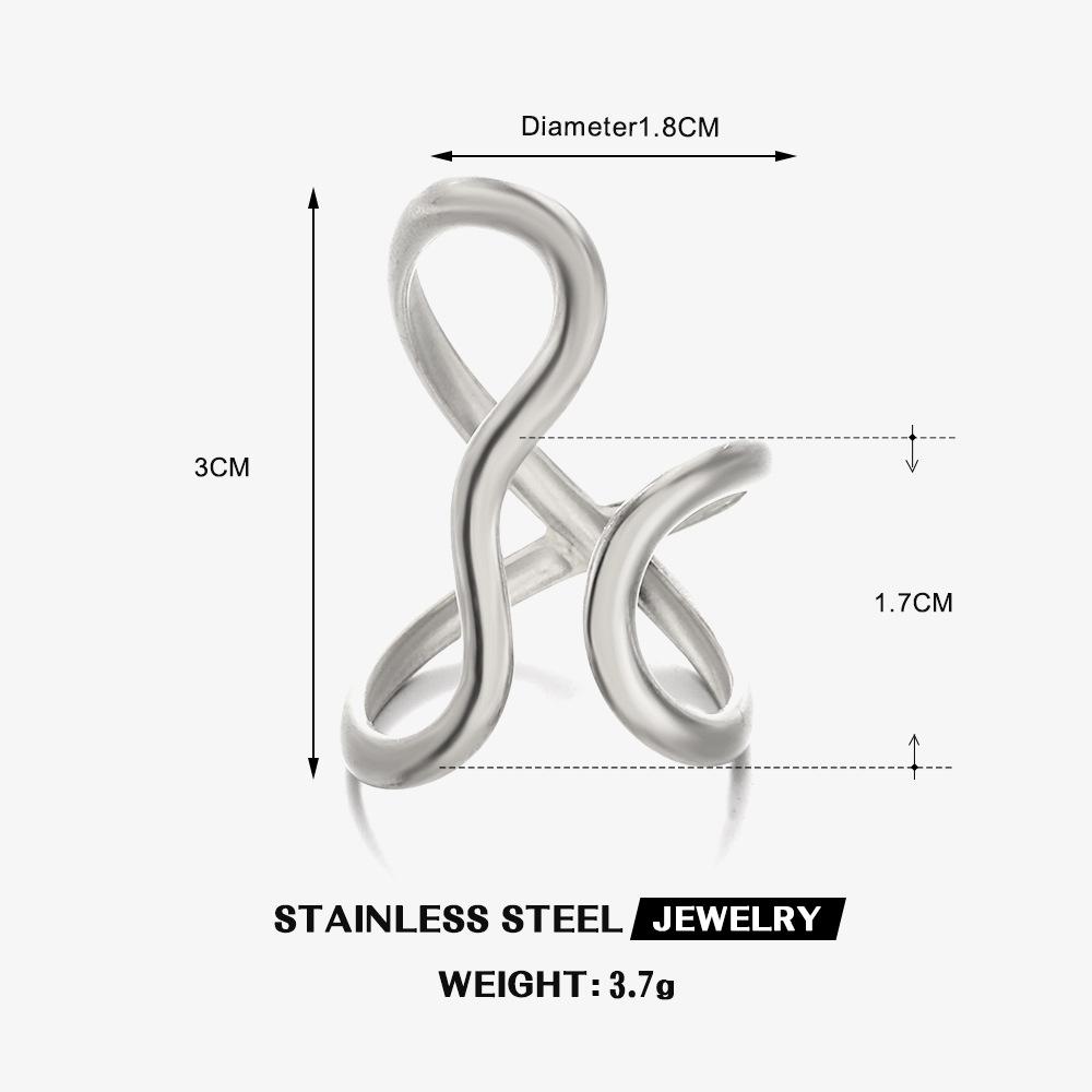 

Fashion Geometric Open Ring Stacked Irregular Ring for Women Party Festival Accessories resizable