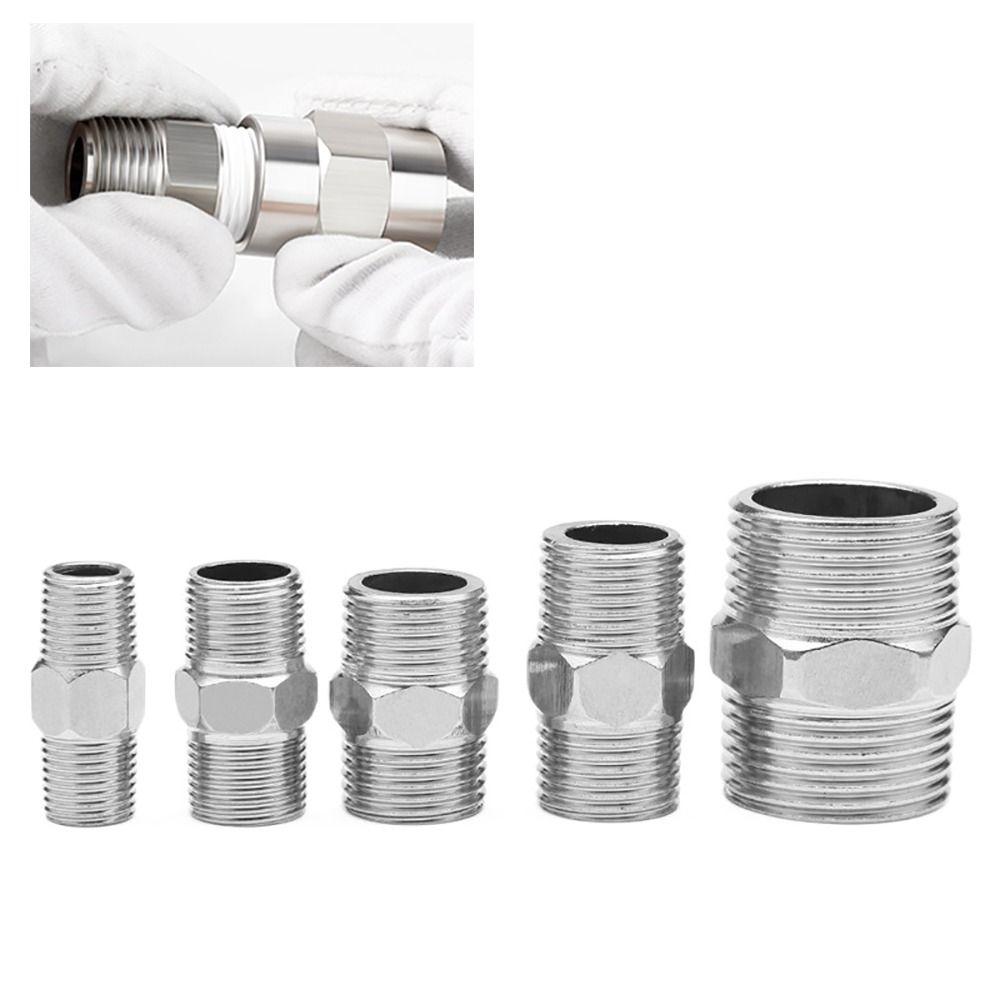 Multiple Specifications Stainless Steel Hex Nipple 201 Stainless Hex Nipple Union  Water Oil Air