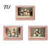 Magnetic Photo Frame 3Pcs Christmas Light-up Refrigerator Magnet, Vintage Wooden Halloween Magnet Decorations Fridge Glowing Picture Holder