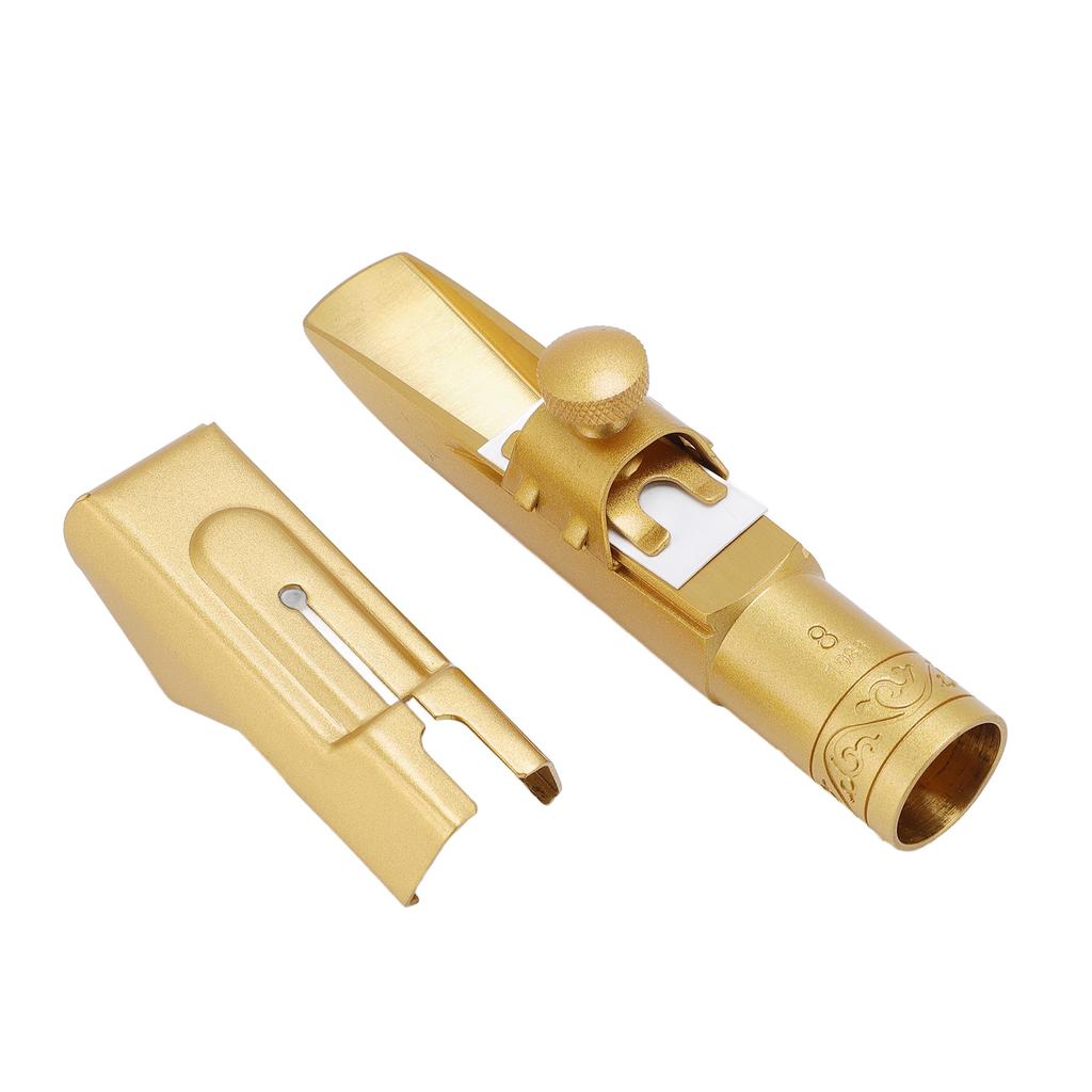 Altsaxophon Mundstück mit Kappe Metall Messing für Profis Anfänger Saxophon Ersatzteile Zubehör 8C