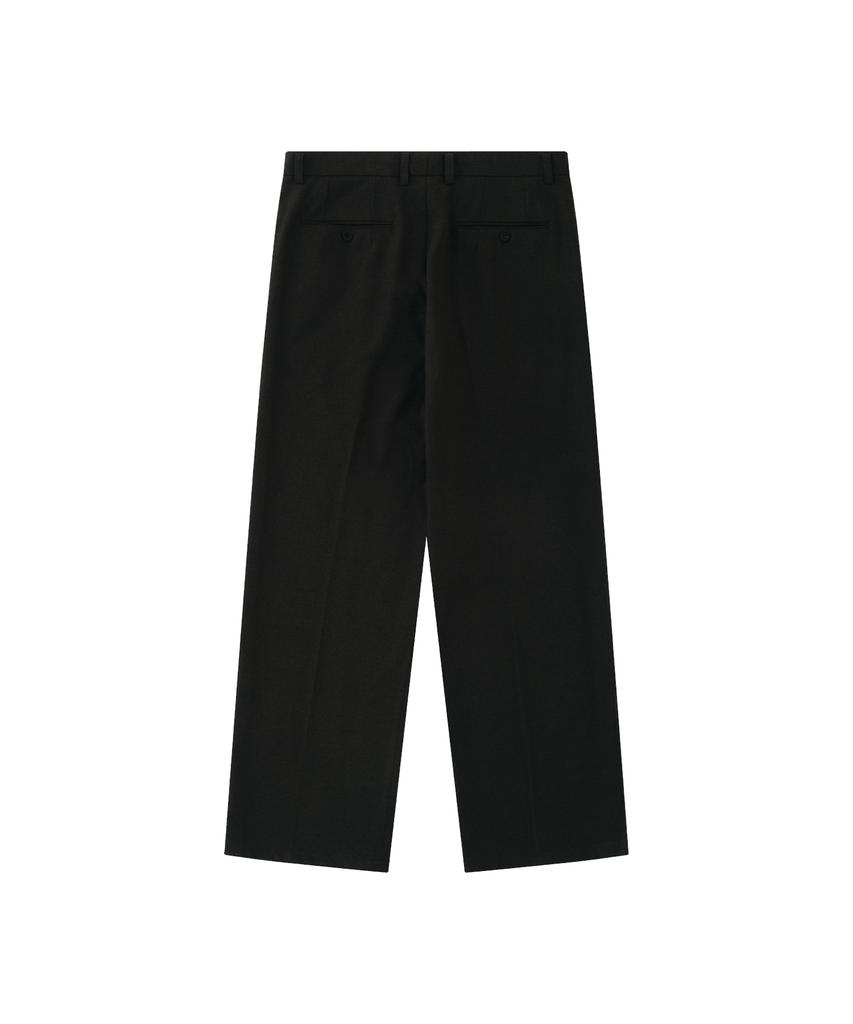 Honguseong Onetuck Wide Flat Trousers_Khaki