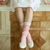 PINK PINEAPPLE FRILL see-THROUGH KNEE SOCKS_PINK