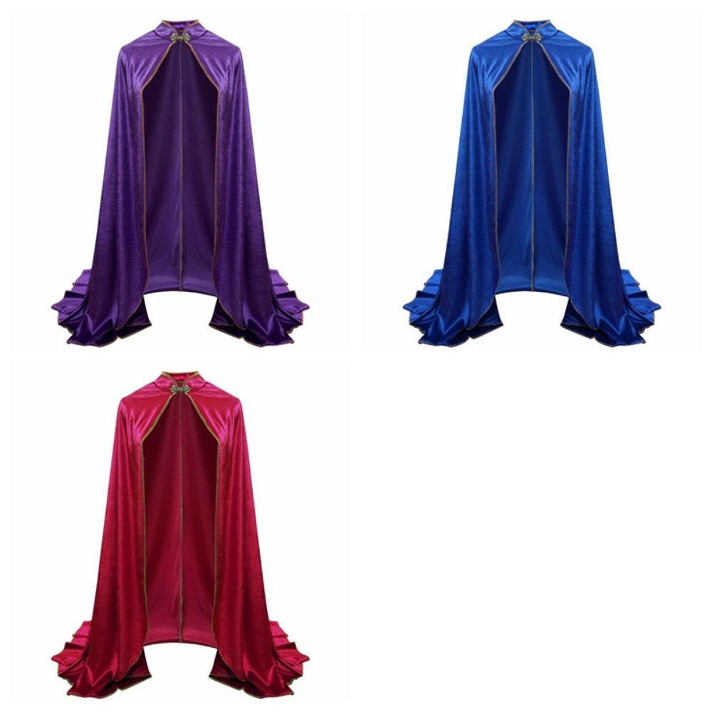 Solid Color Halloween Cloak Washable Durable Velvet Cape Gothic Costume Cape Carnival Festival