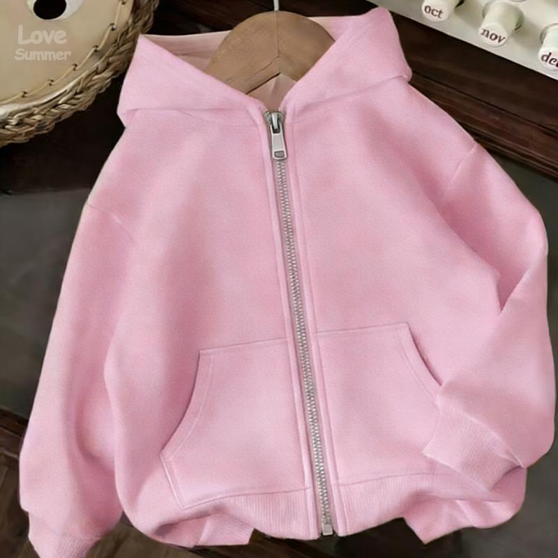 Personalisierter Minnie Maus Pinker Reißverschluss Hoodie Kleinkind & Kinder Print Hoodie Lässiger Mädchen Kapuzenpullover für den Frühling Ist Kleidung