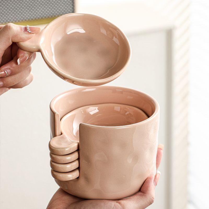 Verdickte Hochtemperatur-Keramik-Soßenschälchen – Rundes Dip-Schalen-Set für Gewürze, Sojasauce, Essig und Stäbchenablage