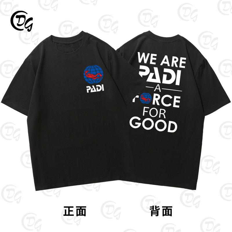 

2025 PADI Международная ассоциация профессиональных инструкторов по дайвингу Дайверы Футболка с коротким рукавом Одежда Лето Рекреационный S