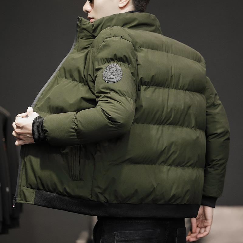 Autumn and Winter New Cotton Coat Men's Tiger Head Logo Short Coat Thickened Short Coat Low Price Sales