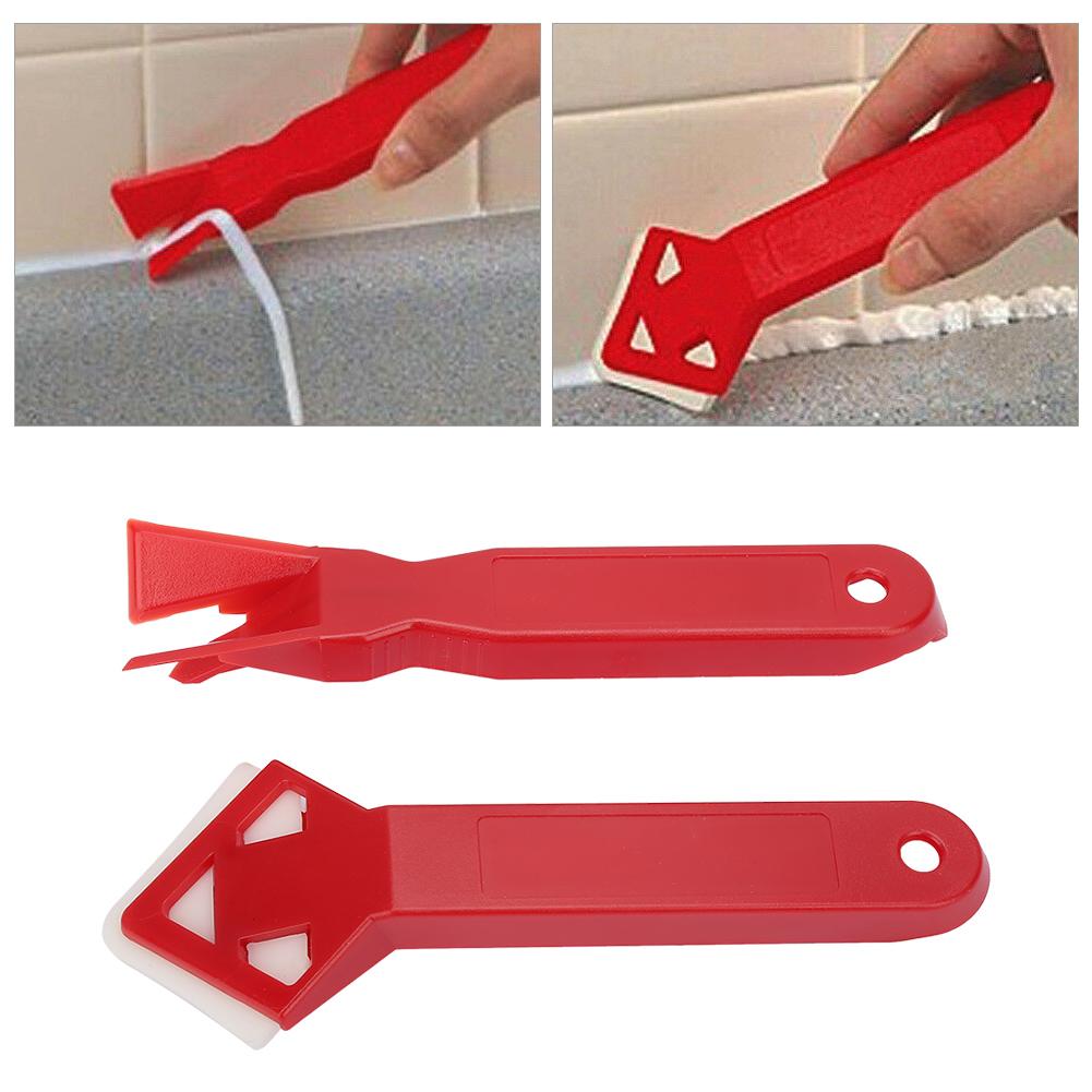 2PCS Caulk Tools Kit Silicone Sealant Remover Shovel Glass Cement Caulking Scraper