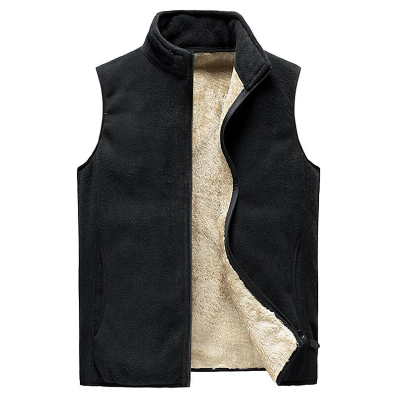 

Новый осенне-зимний жилет Plus Velvet Vest для мужчин, однотонный жилет, куртка для мужчин, жилет Cross-border большого размера из овечьего бархата, утепленный мужской жилет 6XL