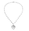 Retro Vintage Heart Necklace for Women Sweet Cool Style Geometric Pendant Lockbone Chain Quality Neck Chain Alloy Material