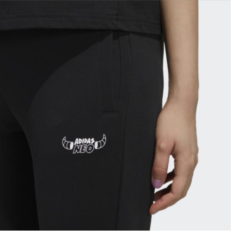 Adidas Neo Running Tapered Knit Cropped Pants Women Pants Black GL8092