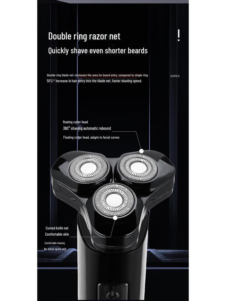Men's Electric Shaver & Beard Trimmer: Aluminum, Full Body Washable, Digital Display