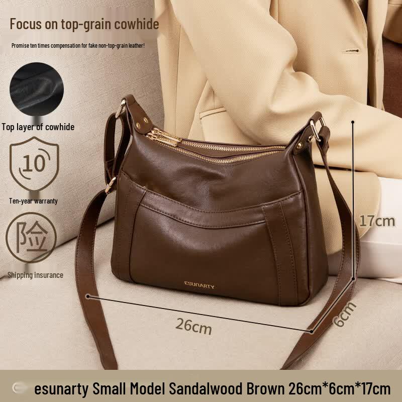 ESUNARTY Women s Genuine Leather Crossbody Bag