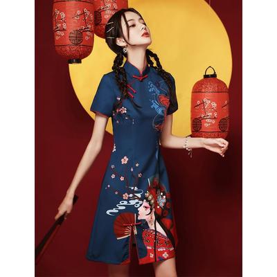 2025 Modern Chinese-Style Cheongsam: Short, Youthful Summer Dress for Women