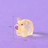 Cute Luminous Pig Resin Figurine For Miniature Garden And Desktop Decor