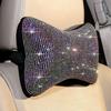 2 Pcs Diamond Bling Car Neck Pillow for Car Seat Driver Auto Seat Headrest Cushion Crystal Rhinestone Rainbow Bling Accessories