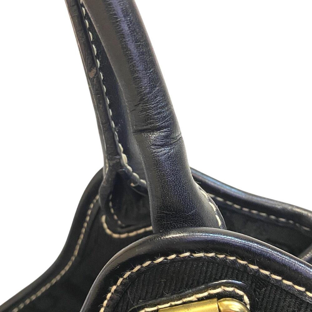 RALPH LAUREN canvas Handbag black canvas Women Used