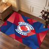 Blackburn Rovers Football Print Crystal Velvet Rug, Comfortable Water Absorbent Non Slip Indoor Floor Carpet