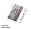 50PCS U Shaped Alloy Hairpins Waved Hair Clips Metal Black Bobby Pins Barrettes Bridal Hairstyle Tools Hairpin  Gifts