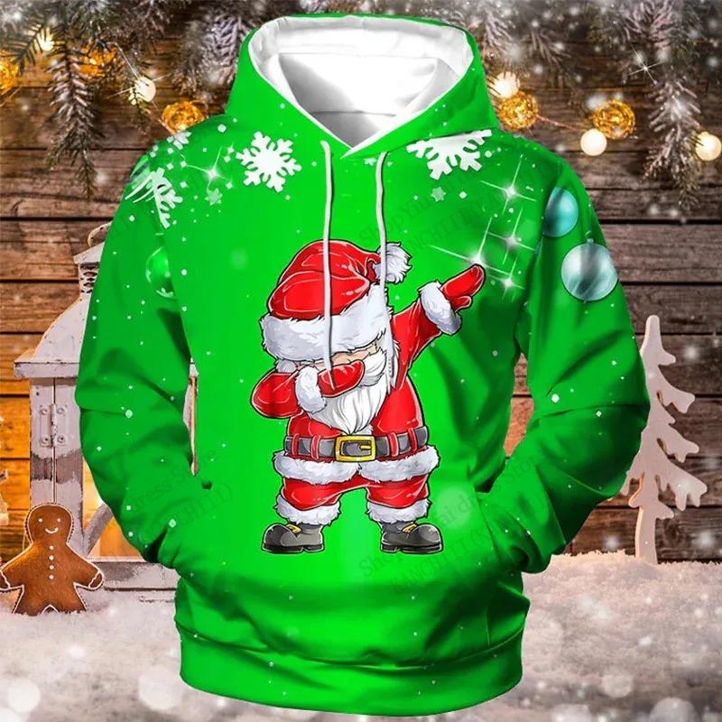 Funny Santa Claus Hoodie Sweatshirt Christmas Snowflake 3d Print Hoodie Men Women Fashion Tracksuit Men Clothes Autumn Winter
